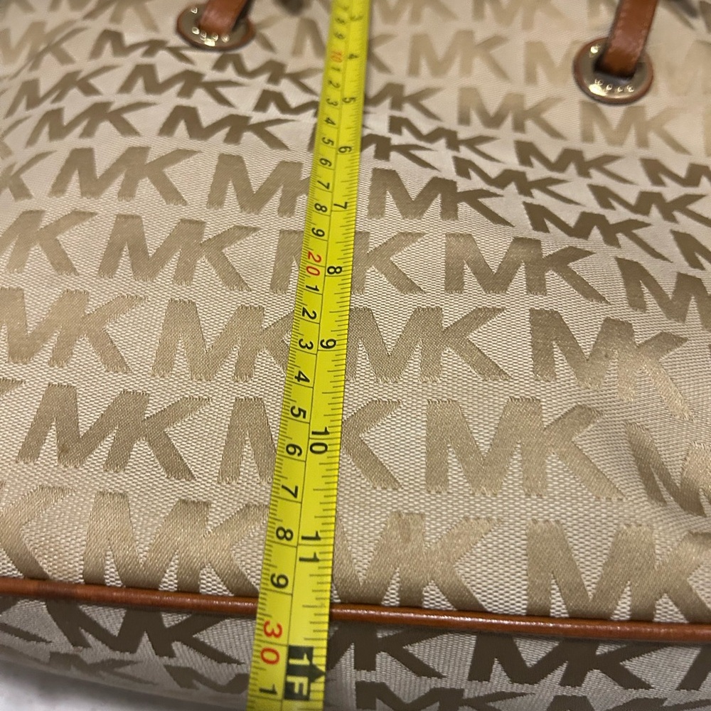 Michael Kors Tan and Brown Signature Tote - Picture 9 of 11
